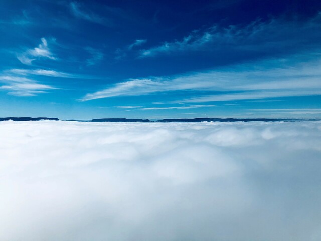 Wolkenmeer Aussicht vom Testturm.